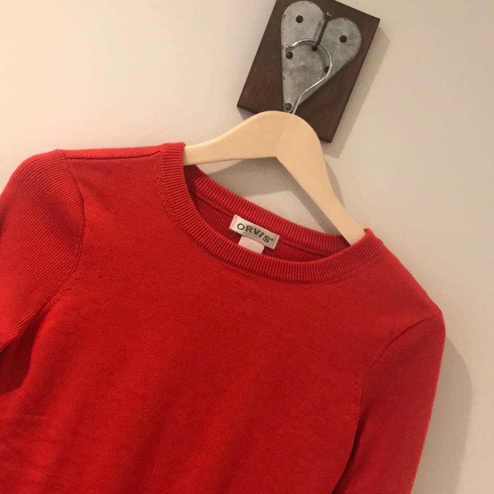 Orvis Burnt Orange Sweater Sz xs